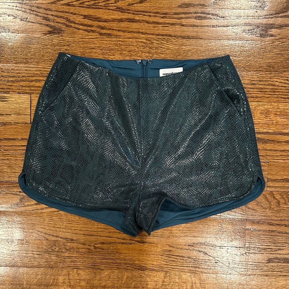 superdown Black Shimmer Shorts